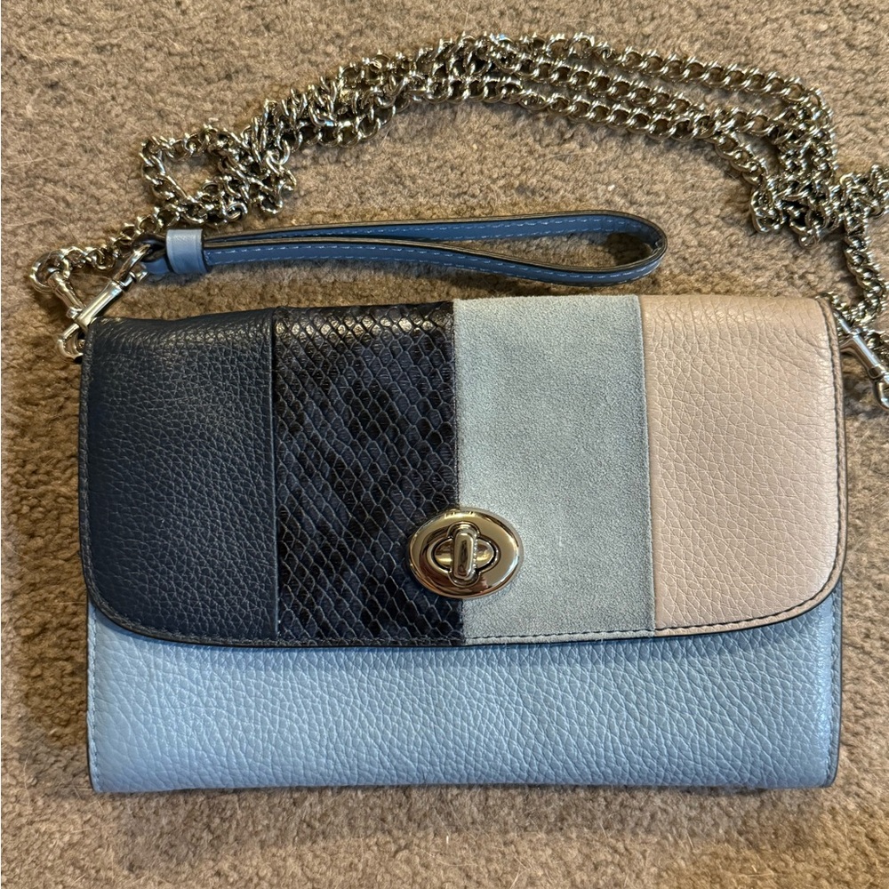 Coach Blue Chain Crossbody